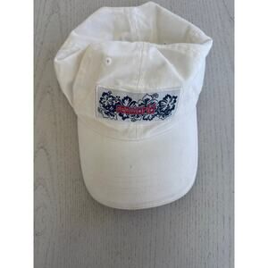 Vintage White Seaworld Floral Baseball Cap Hat